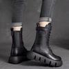 New Style Shoes: Thick-soled Round-toed Boots for Women, Retro Thigh-high Boots That Don't Reach The Knees