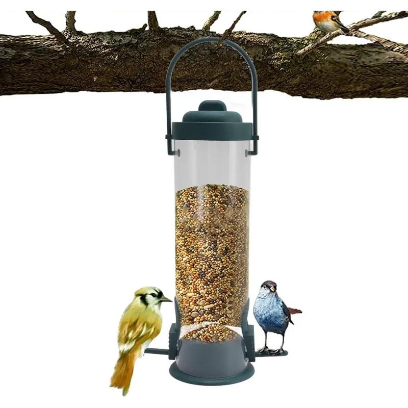Bird Feeder Tube Bird Feeders Hanging Wild Bird Seed Feeder Hanging Bird Tableware for Outdoor Garden Paddock Bird Feeding Tool