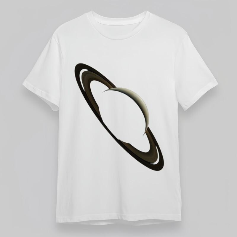 

Women s Oversize Classic T-Shirt Green and Brown Saturn Planet Graphic Tee 3XL