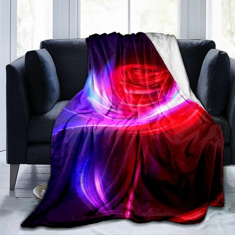 Colorful Magical Fantasy Abstract Art Printed Modern Blanket Gedruckt Bettdecke Geschenk Flannel Soft Sofa Bed Throwing Blankets