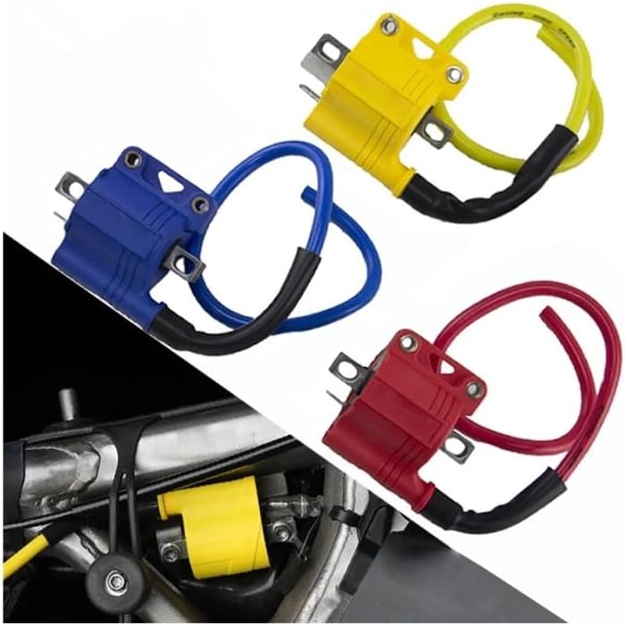 Universal Ignition Coil Fit For NIBBI Motorcycle Dirt Bike ATV Scooter 2T 4T Engine System Moped Off-road Kymco Racing(Red)