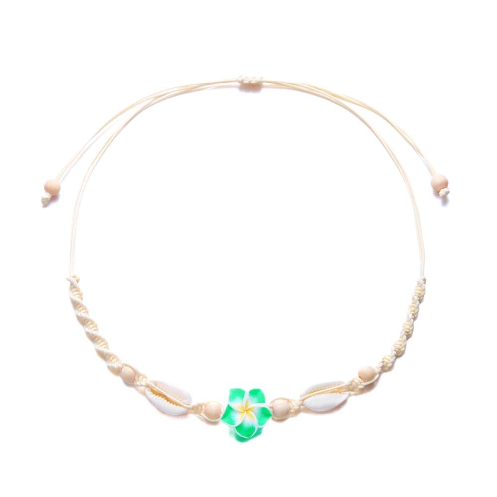 Bohemia Flower Clavicle Chain Weaving Chain Choker Fashion Shell Beads Necklace  Seaside