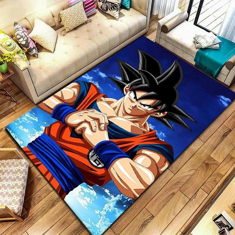 Cute Cartoon Son Goku Carpet Rug For Living Room Bedroom Home Sofa Decoration,kids Play Nonslip Floor Mat