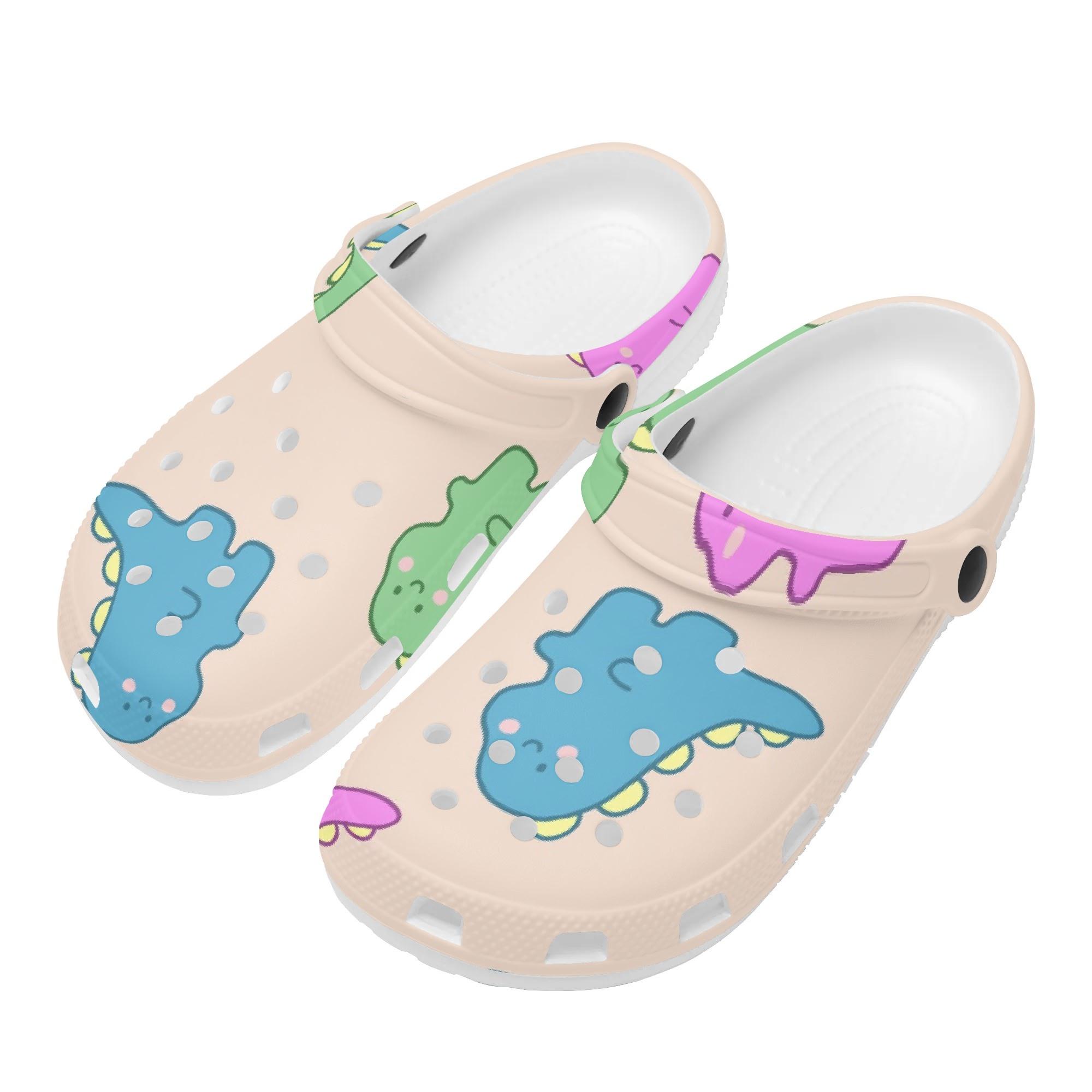 Novelty Printed EVA Clogs Men Women Soft Sole Lightweight Slip On Casual Footwear Soft Sole Summer Sandals Daily Walking 36 белый