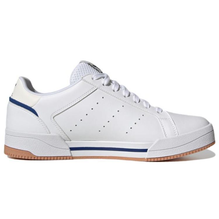 Adidas Originals Court Tourino Synthetic Leather Casual Slip-Resistant Durable Low-Top Sneakers Unisex Sneakers White GX4379