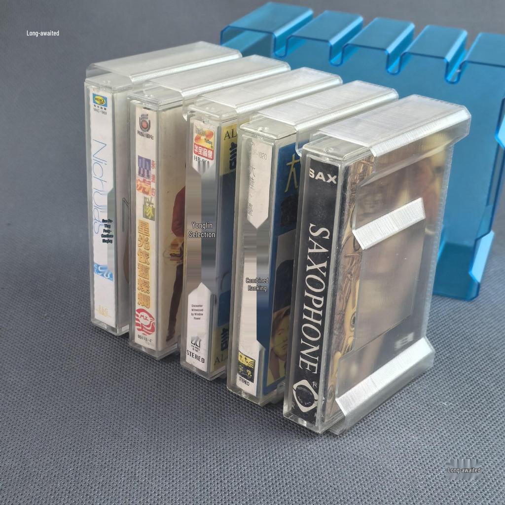 Cassette Tape Organizer: Portable Display Stand and Storage Box