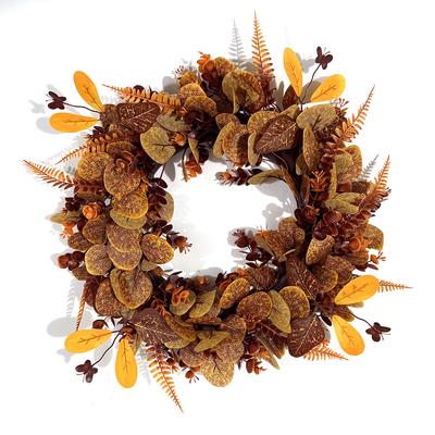 Artificial Butterfly Eucalyptus Leaf Garland All Saints Window Scenery Christmas Home Door Hanging Decoration