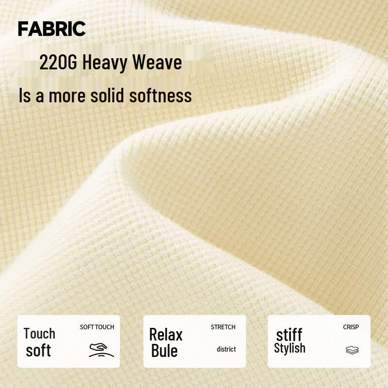 MINISO Men's Waffle Knit Long Sleeve T-Shirt