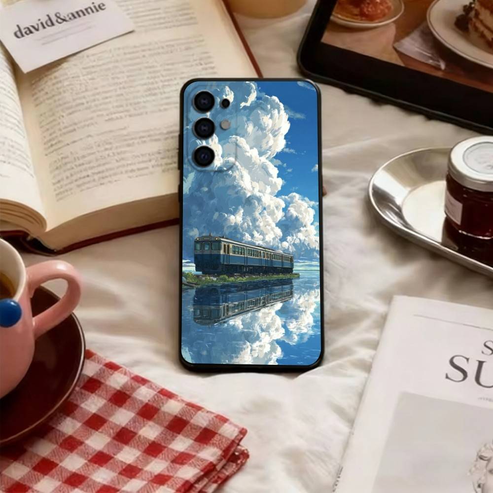 

Japanese Landscape Artwork Phone Case Soft black For Samsung S25,S24,S21,S22,S23,S30,Ultra,S20,Plus,Fe,Lite Samsung S23plus5G
