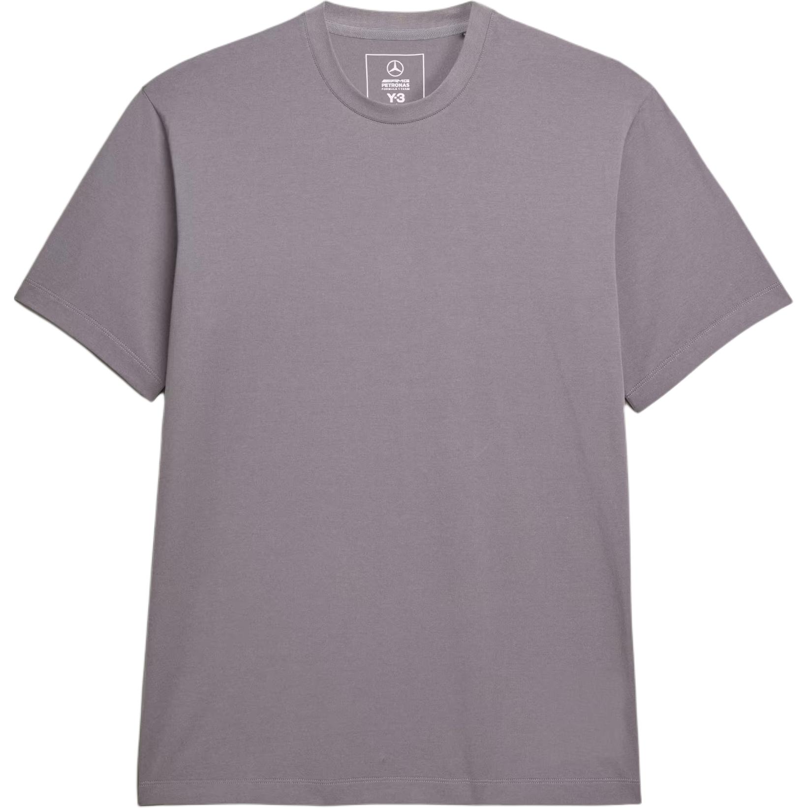 Y-3 x Mercedes AMG Petronas F1 Logo Short-Sleeve Tee Granite Unisex Tops Grey KS4838 L