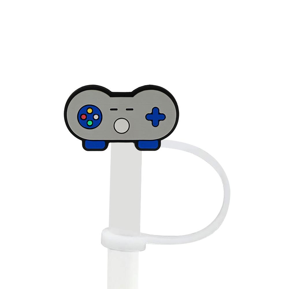 8-10mm Soft Rubber Cartoon Controller Straw Dust Caps - Reusable & Dustproof