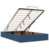 Ottoman Bed with Mattress and Headboard Blue 120 X 190 Cm Fabric