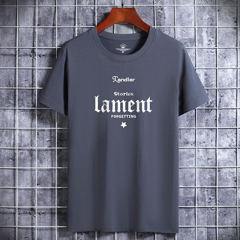 Men's Trendy Loose-Fit Printed Cotton T-Shirt