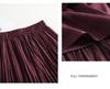 Elegant 2025 Autumn Women’s A-line Pleated Skirt with Elastic Waist – Korean Style
