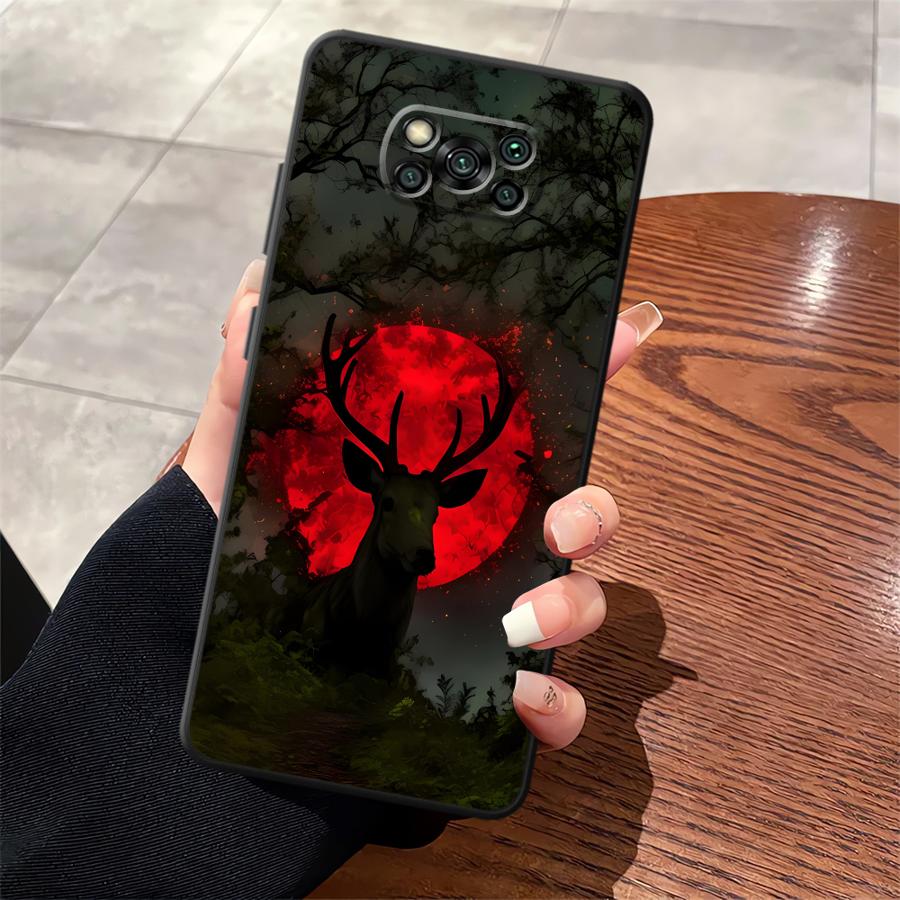 

Чехол-бампер с темным узором Олень для Xiaomi Poco F8 C50 M5 F1 C71 C61 F3 X3 X4 X5 X7 Pro M3 M4 M7 C75 Poco C75