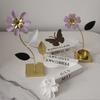 Decorative Floral Candle Holder Romantic Metal Tealight Holder Butterfly Flower Stand  Home Decor