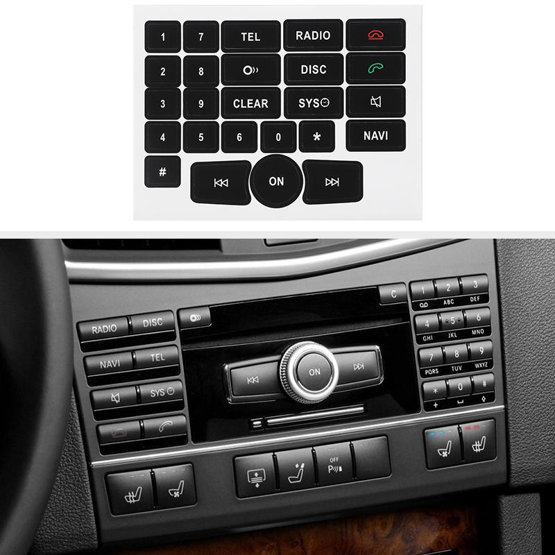 Auto Button Repair Stickers for Mercedes-Benz W204 S204 C204 R172 W218 W212 W176 W246 X204 C207 A207 R231 A/C Radio Door Decals