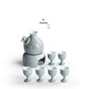 Nanshan Handmade Ceramic Ash Glaze Warm Wine Set