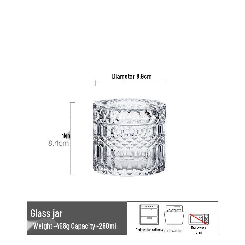 

Shangqi Retro Glass Storage Jar with Lid, 260ml (Set of 2)