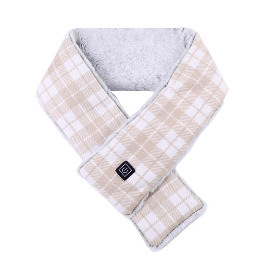 Electric heating bib-pink grid 5000mAh