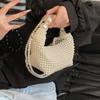 Luxuriöse Perlenstickerei Gewebte Handgefertigte Hobo-Tasche Mode Damenhandtasche Abendtasche Hochzeitsfeier Schulter-Umhängetasche