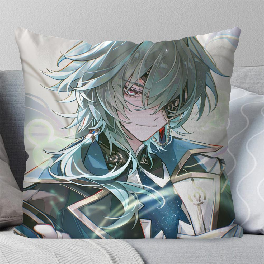 Anaxa Animated Game Honkai Star Rail Pillow Case Square Pillow Bedroom Sofa Leisure ComfortCar Living Room Home Decoration 40X40