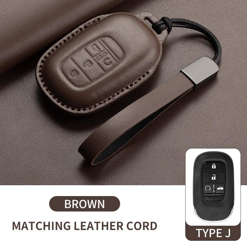 Leather Car Remote Key Case Cover for Honda Civic 11th 2022 for Honda Civic Accord HR-V CR-V CRV 2022 2023 Protector Holder Fob