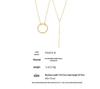 Korean Geometric Circle Pendant Y-Tassel Choker, Layerable Cool Style, Gold-Plated Titanium Steel Necklace