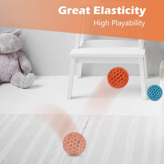 

2Pcs Hollow Ball Toy 3D Print Stretch Lightweight Soft Stress Relief Decompression Adults Kids Hand Exercise Squeeze Ball Fidget Toy Birthday Gift