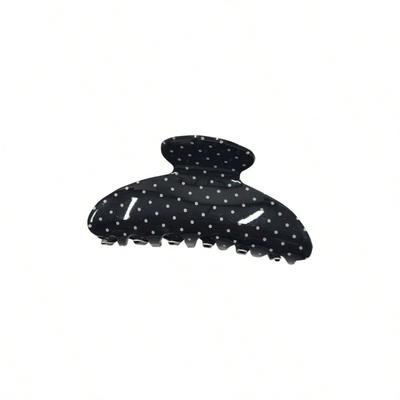 Fermaglio per Capelli Dolce a Pois, Taglia Grande, Capelli Spessi, Pinza a Squalo, Fermaglio per la Nuca, Semplice Accessorio per Chignon.