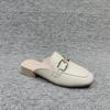 Fashion Shoes Woman 2025 Slippers Casual Pantofle Cover Toe Loafers Luxury Soft New Genuine Leather Summer Slides Leisure Fashion