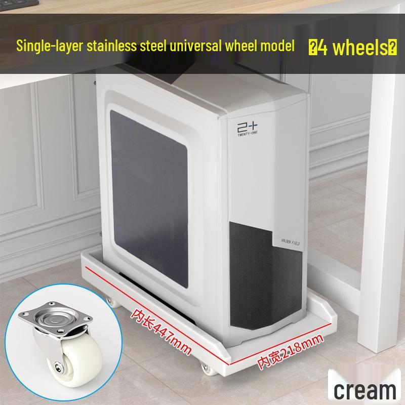 Multi-layer Mobile Storage Rack with Brakes for Office/Home