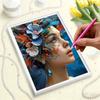 DIY The Girl Wearing A Headpiece Pearl Art Painting for Home Wall Decor Arts Craft  for Adults/Beginners Gift Idea Home Decor Without Frame