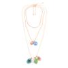Fashion and Art Drop Oil Geometric Painted Pendant Multi-layer Necklace Elegant Versatile Daily Commuter Vacation Woman