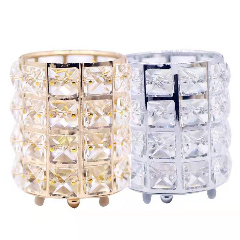 Găleată de Depozitare a Pensulelor de Machiaj din Cristal în Stil Palat Recipient de Depozitare a Instrumentelor de Machiaj Cutie de Depozitare Bijuterii Raft de Depozitare a Instrumentelor pentru Unghii