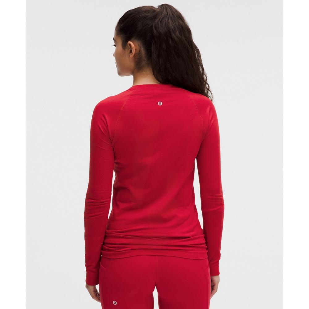 Lululemon Swiftly Tech Long Sleeve Shirt 2.0  Hip Length Oxford Red Oxford Red
