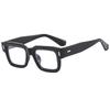 New retro square thick leg flat mirror anti-blue light glasses daily commute plain student office glasses