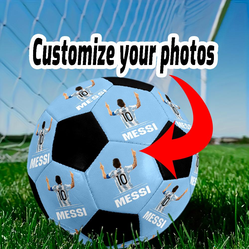 Customize Your Own Picture of a Size 5 Soccer Ball, Machine-stitched, Suitable for Indoor/outdoor Training .