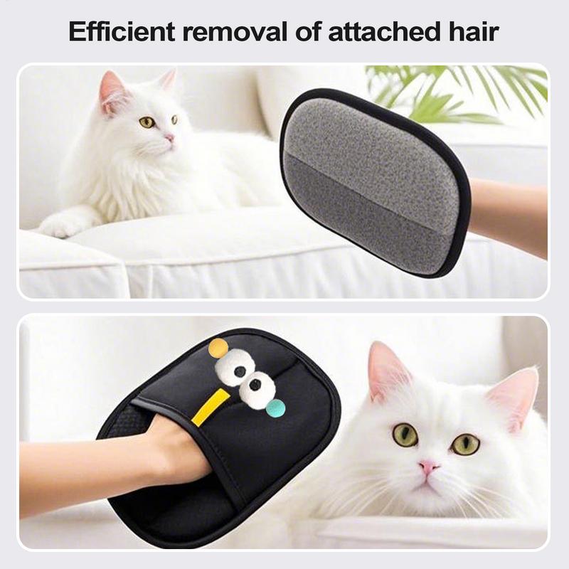 Cat Hair Remover Glove Cat Grooming Gloves Two-Way Reusable Washable Gentle Dog Brush For Detailing Grooming Scratching Cleaning