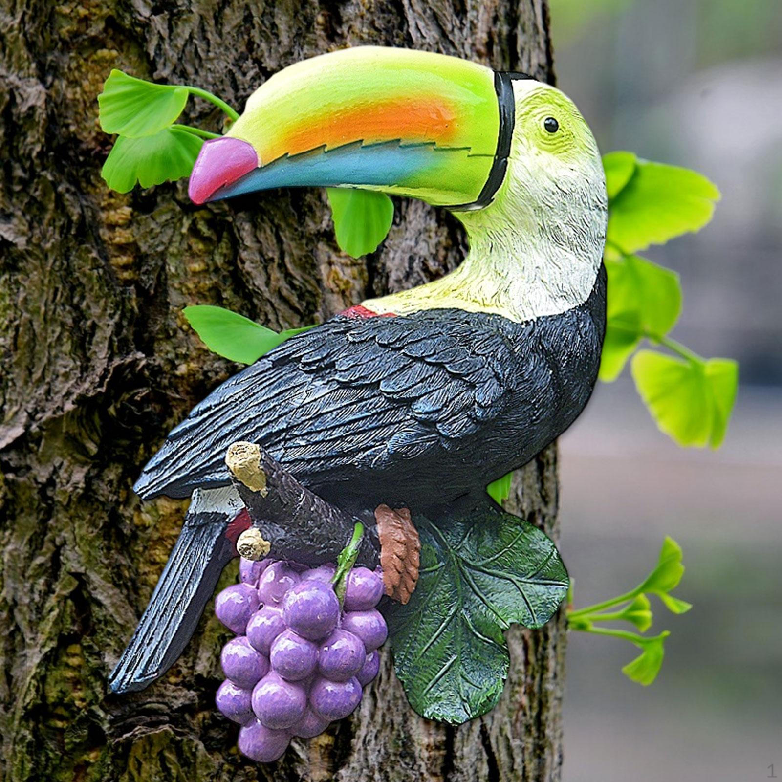 

Скульптура из дерева тукан, садовая статуэтка, фигурка для крыльца, двора, улицы