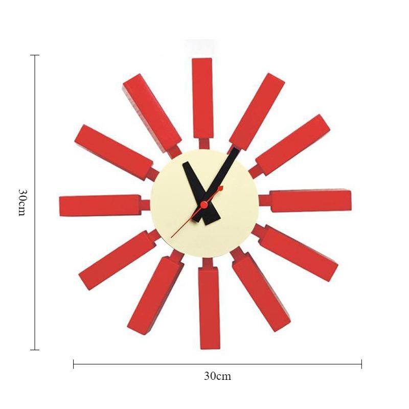 

Nordic Wall Clock Modern Silent Living Room Decoration Clocks Creative Large Wood Accessories Wall Clock Interior Design Clocks червоний