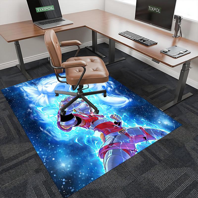 1pc Ultraman Ultra Galaxy Power Chair Mat - Anime Cartoon Design Office Desk Pad, Non-Slip Rug for Home Decor, Living Room, Bedroom, Game Room, Birthd