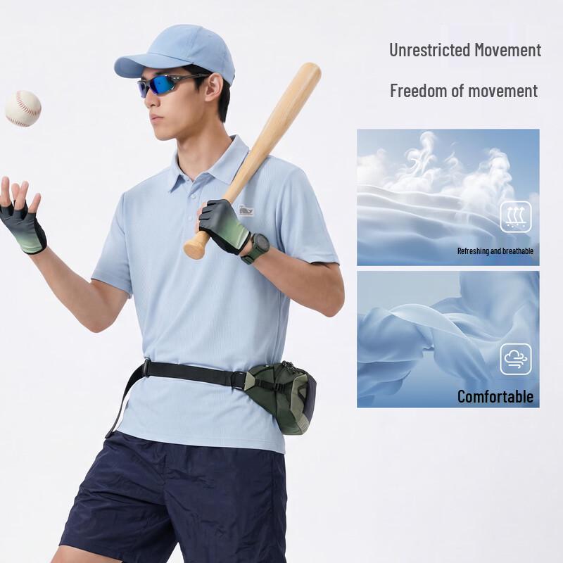 Baleno Men's Whale Print Short Sleeve Polo Shirt