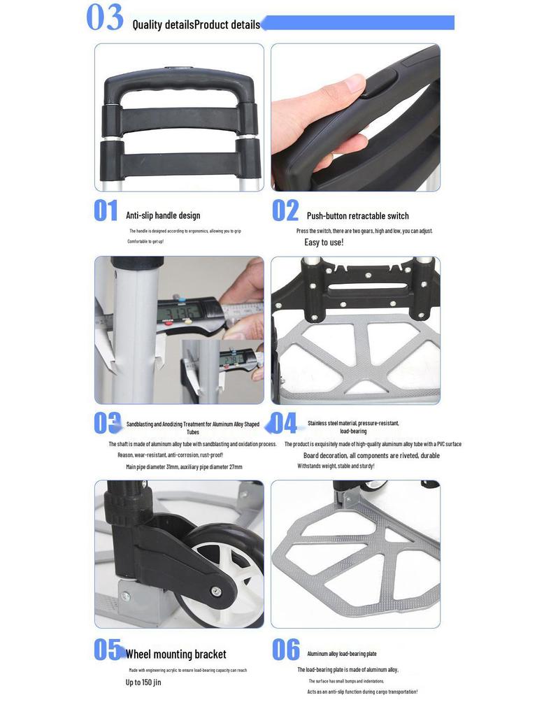 Folding Cargo Cart: Compact Hand Truck and Small Trailer for Pushing, Pulling, and Luggage Transport