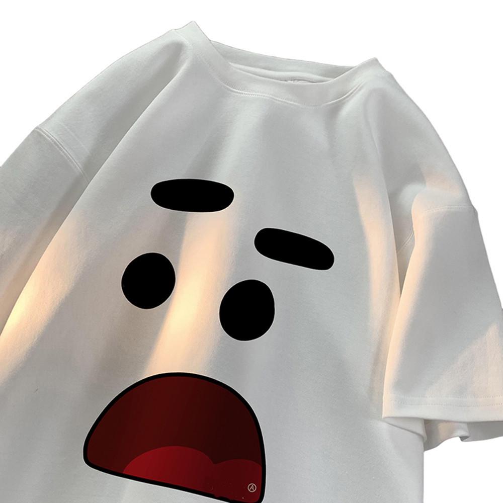 Men's Trendy Oversized Short-Sleeve T-Shirt - Casual Summer Style for Students & Couples
