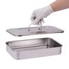 Stainless Steel Dental Instruments Tray With Lid Surgical Tool Medical Disinfection Sterilization Container New