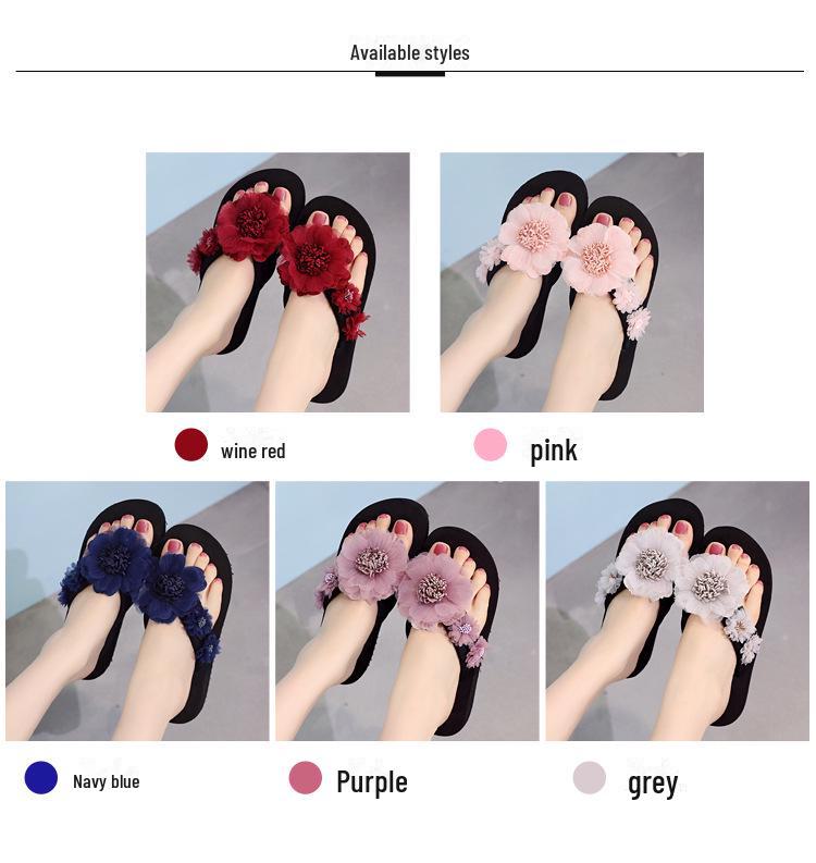 "Shanjiao 2025 Women's Handmade Black Flip Flops - Summer Fashion Non-Slip Beach Slippers with Thick Sole"