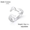 Teamer Cute Sausage Dog Adjustable Stainless Steel Ring Gold Color Lovely Animal Open Finger Ring for Women Couple Jewelry Gifts