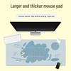 Extra Large Doodle Text Mouse Pad with Lock Edge - Thick, Durable Keyboard Desk Mat