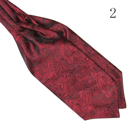 Men's Classic Colorful Silky Satin Wedding Banquet Necktie Cravat Ascot Tie